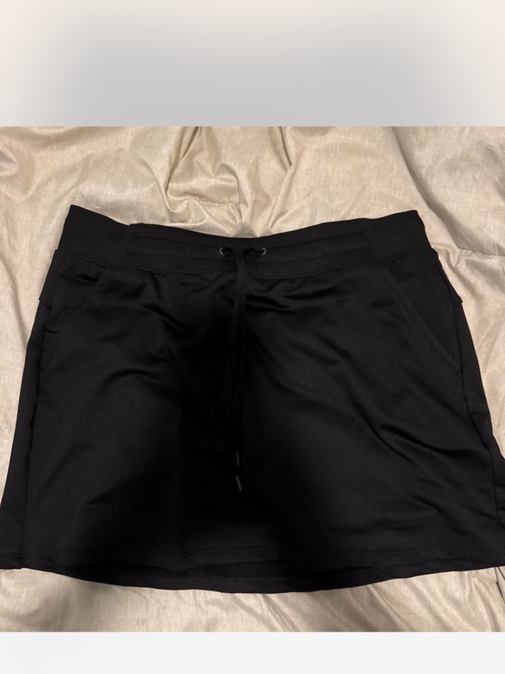 tek gear Black Athletic Knit Drawstring Skort